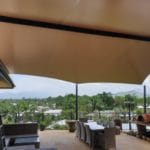 Entertaining area covered with shades — Shade Sails in Edmonton, QLD