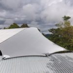 White shades over roof — Shade Sails in Edmonton, QLD